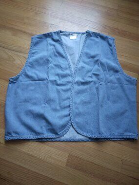 Women's Vest in Denim Material, Size XXXL